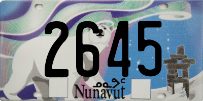 NU license plate 2645