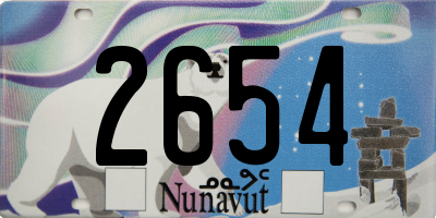 NU license plate 2654