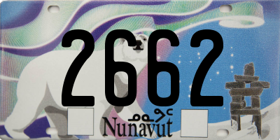 NU license plate 2662