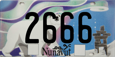 NU license plate 2666