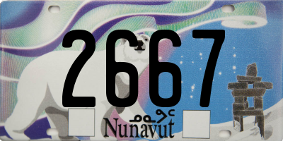 NU license plate 2667