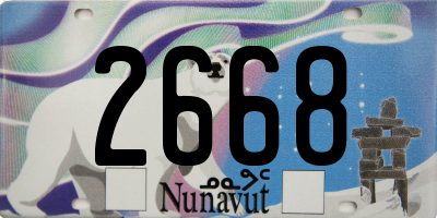 NU license plate 2668