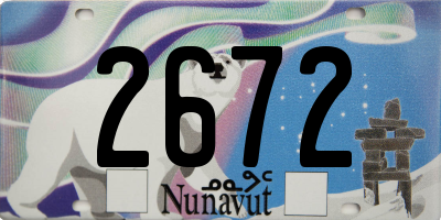 NU license plate 2672