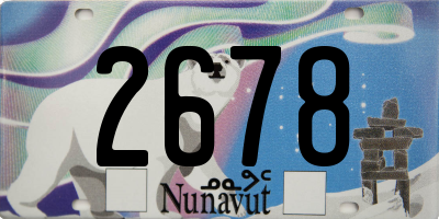 NU license plate 2678