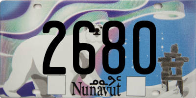 NU license plate 2680