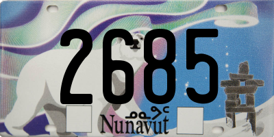 NU license plate 2685