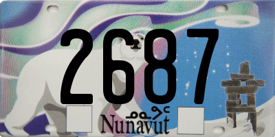 NU license plate 2687