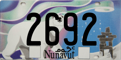 NU license plate 2692