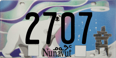 NU license plate 2707