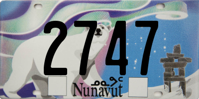 NU license plate 2747