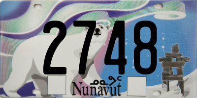 NU license plate 2748