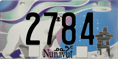 NU license plate 2784