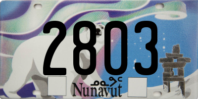 NU license plate 2803