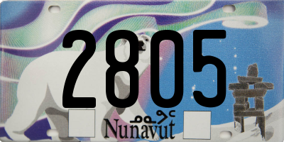 NU license plate 2805