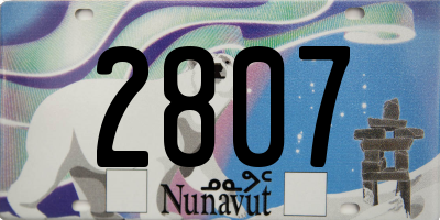 NU license plate 2807