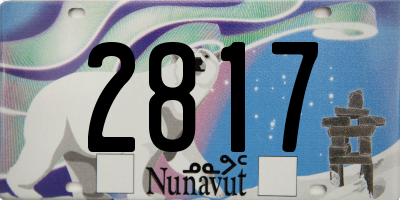 NU license plate 2817