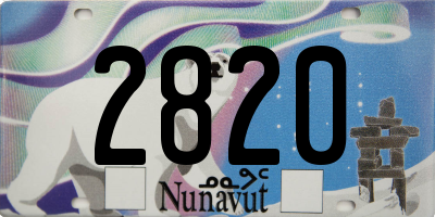 NU license plate 2820