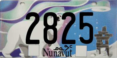 NU license plate 2825