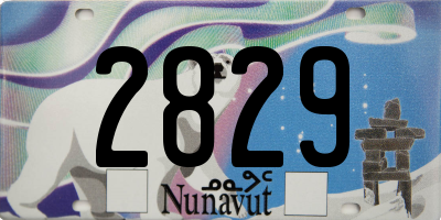 NU license plate 2829