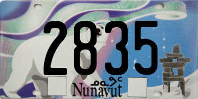 NU license plate 2835