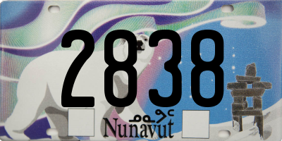 NU license plate 2838