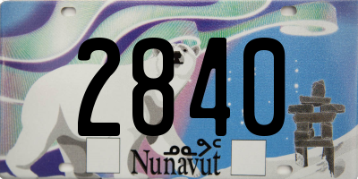 NU license plate 2840