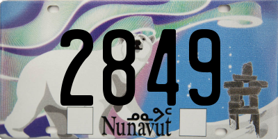 NU license plate 2849