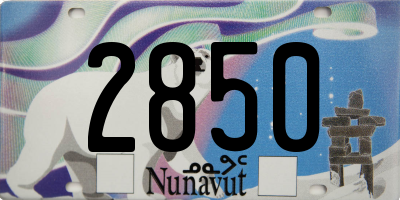 NU license plate 2850