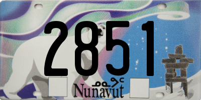 NU license plate 2851