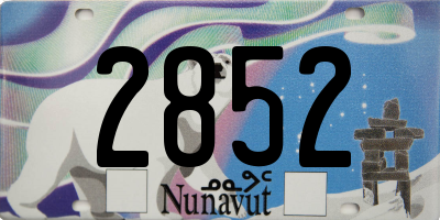 NU license plate 2852