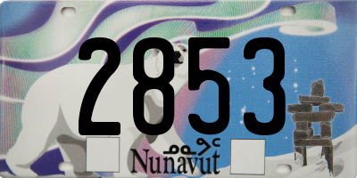 NU license plate 2853