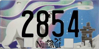 NU license plate 2854