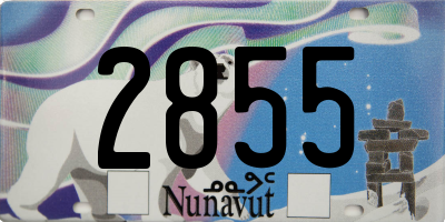 NU license plate 2855