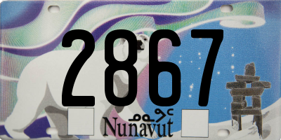 NU license plate 2867