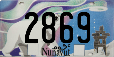 NU license plate 2869