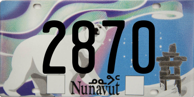 NU license plate 2870