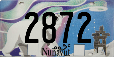 NU license plate 2872