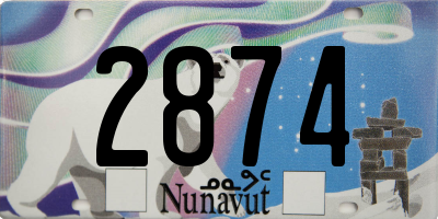 NU license plate 2874