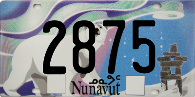 NU license plate 2875