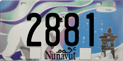 NU license plate 2881