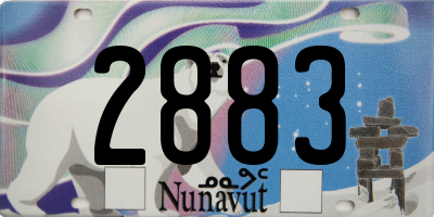 NU license plate 2883