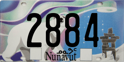 NU license plate 2884