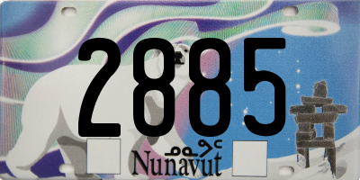 NU license plate 2885