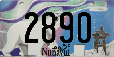 NU license plate 2890