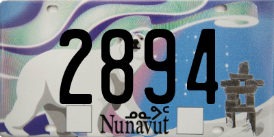 NU license plate 2894