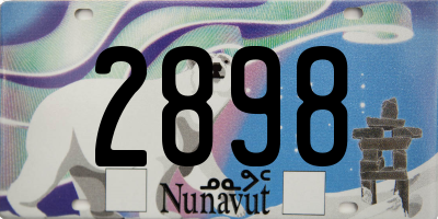 NU license plate 2898