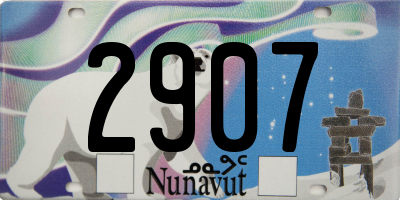 NU license plate 2907