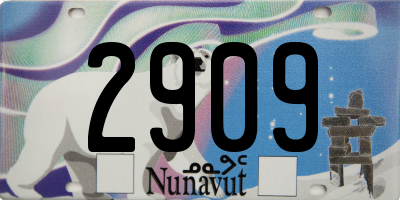 NU license plate 2909