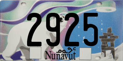 NU license plate 2925