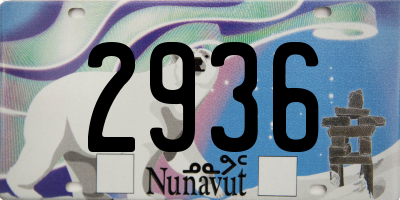 NU license plate 2936